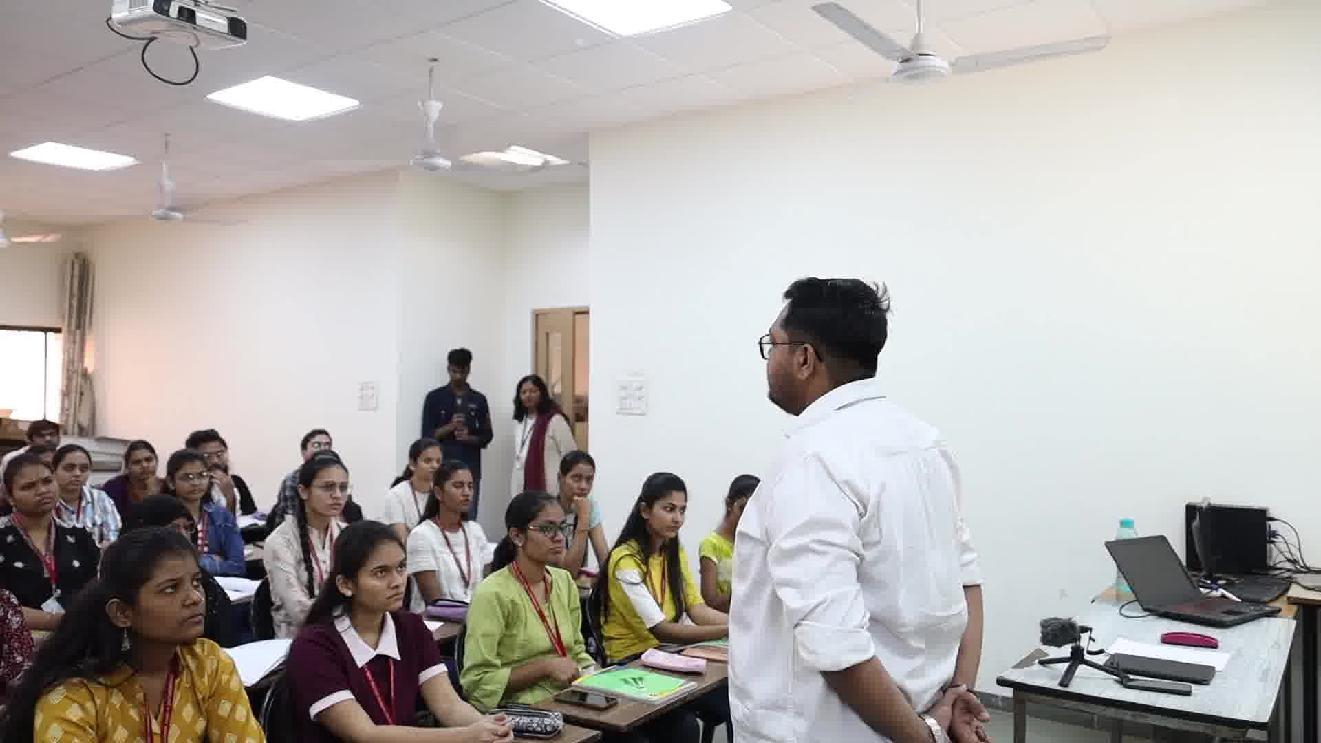 Student presenting a project